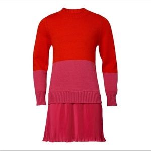 Milly Minis Colorblock Crew Neck Sweater Dress Size 12 NWT